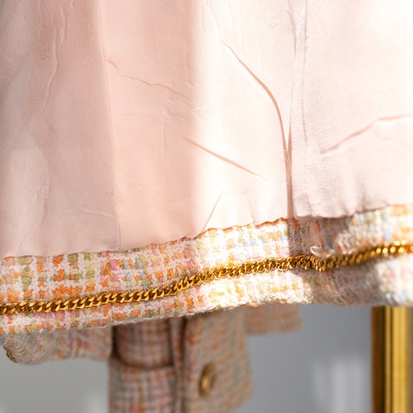 Chanel Vintage Cruise 1994 Multicolor Pastel Pink Orange 94C Tweed Jacket - Picture 16 of 16